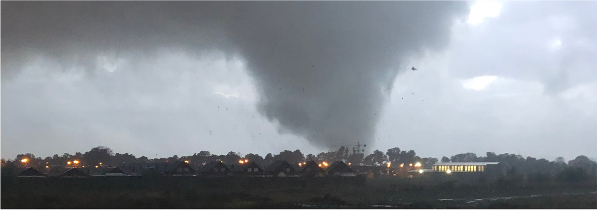 ¿Una línea recta? Nueva evidencia ciudadana revisa la trayectoria del tornado de Los Ángeles de 2019